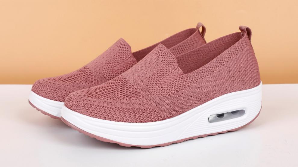 抖音同款菲达女鞋一脚蹬缓震运动鞋秋款妈妈鞋运动鞋鑫蓝商贸n57黑色