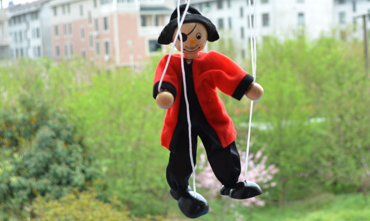 可狄木偶娃娃提线木偶海盗拉线人偶小丑木吊线匹诺曹玩偶幼儿园道具