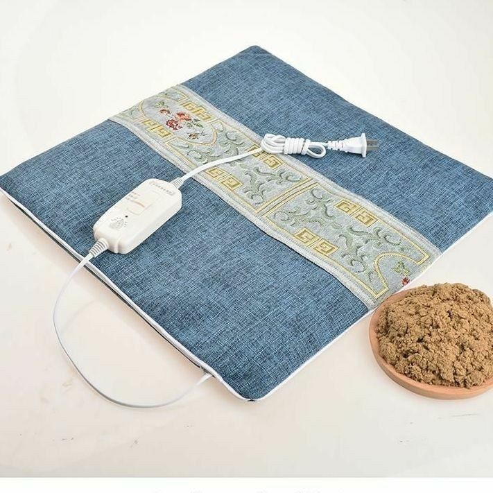 家用妇科艾草艾叶坐灸仪屁臀部宫寒养艾灸垫子青花蓝不加热艾绒坐垫