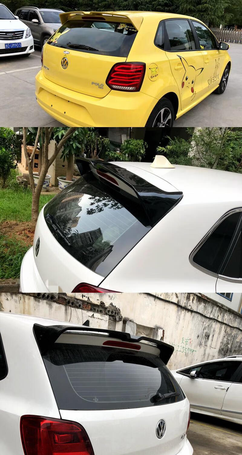 1120款polo波罗尾翼新polo改装奥丁格定风翼19新polo碳纤纹尾翼劲酷黑