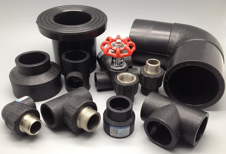 pe水管管材对接式等径三通hdpe75排水管道管件接头配件t315