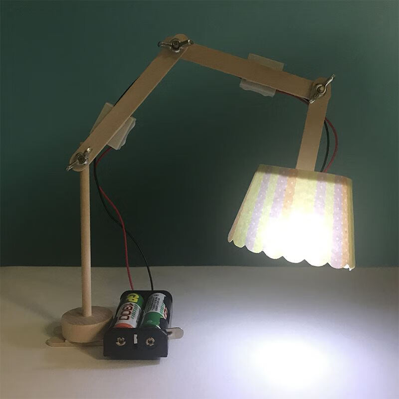 高中作品手工diy科技小发明创新高中生材料折叠led台灯材料不含电池
