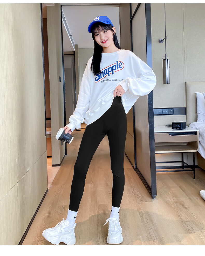 优优1点-女童鲨鱼打底裤加绒加厚秋冬外穿新款冬季儿童瑜伽裤子中大童