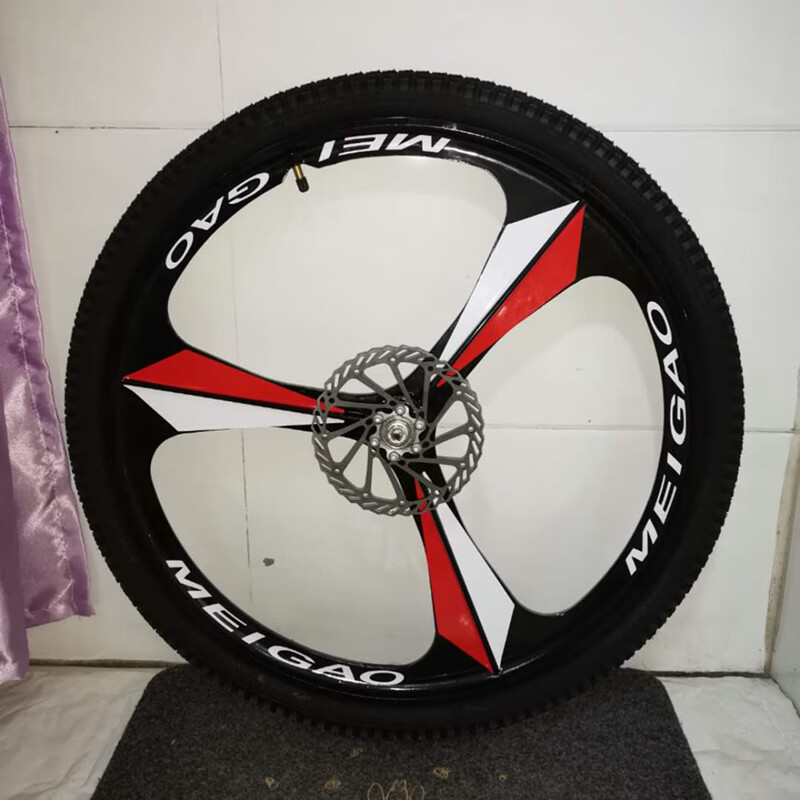 青少年自行车六刀轮24吋26吋三六十合金一体铝轮自行车轮组山地车轮毂