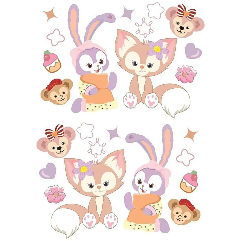 戴露卡通贴纸摩托车身划痕遮挡装饰贴纸画用品 星黛露c款一对装【图片