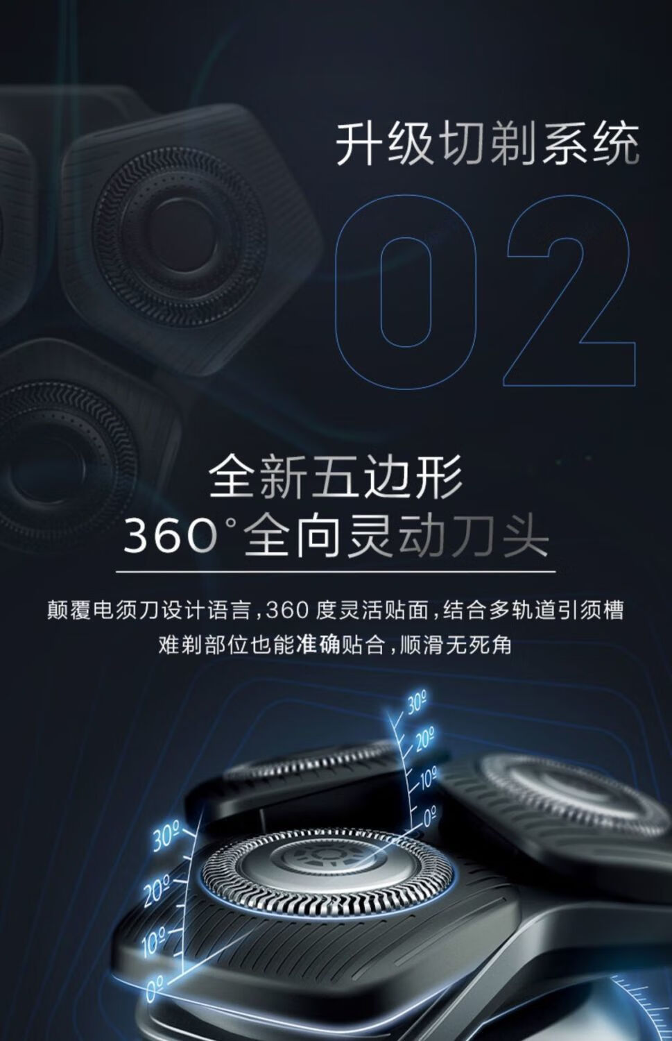 飞利浦(philips)电动剃须刀官方s5532刮胡刀黑蜂巢s5531送男友礼盒装