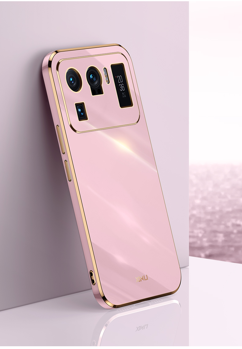 梓昂小米11ultra手机壳电镀硅胶mi11版直边防摔保护套镜头全包米11u