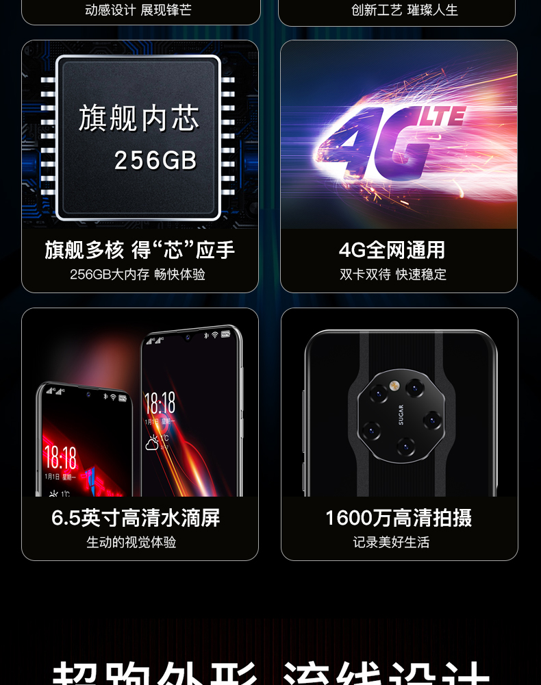 gliruis 手机适用sugar糖果m40prors高端商务学生智能手机全面屏百元