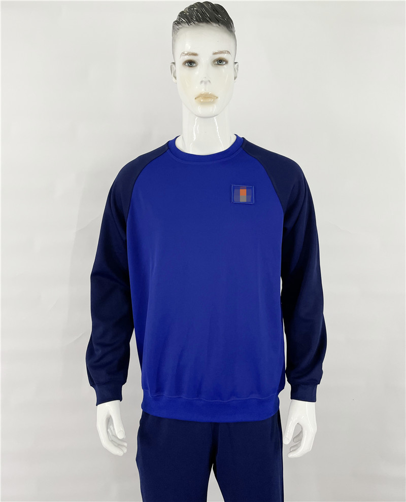 军训服装特训服新长袖专职圆领衫上衣春秋蓝色体能训练作训服打底t桖