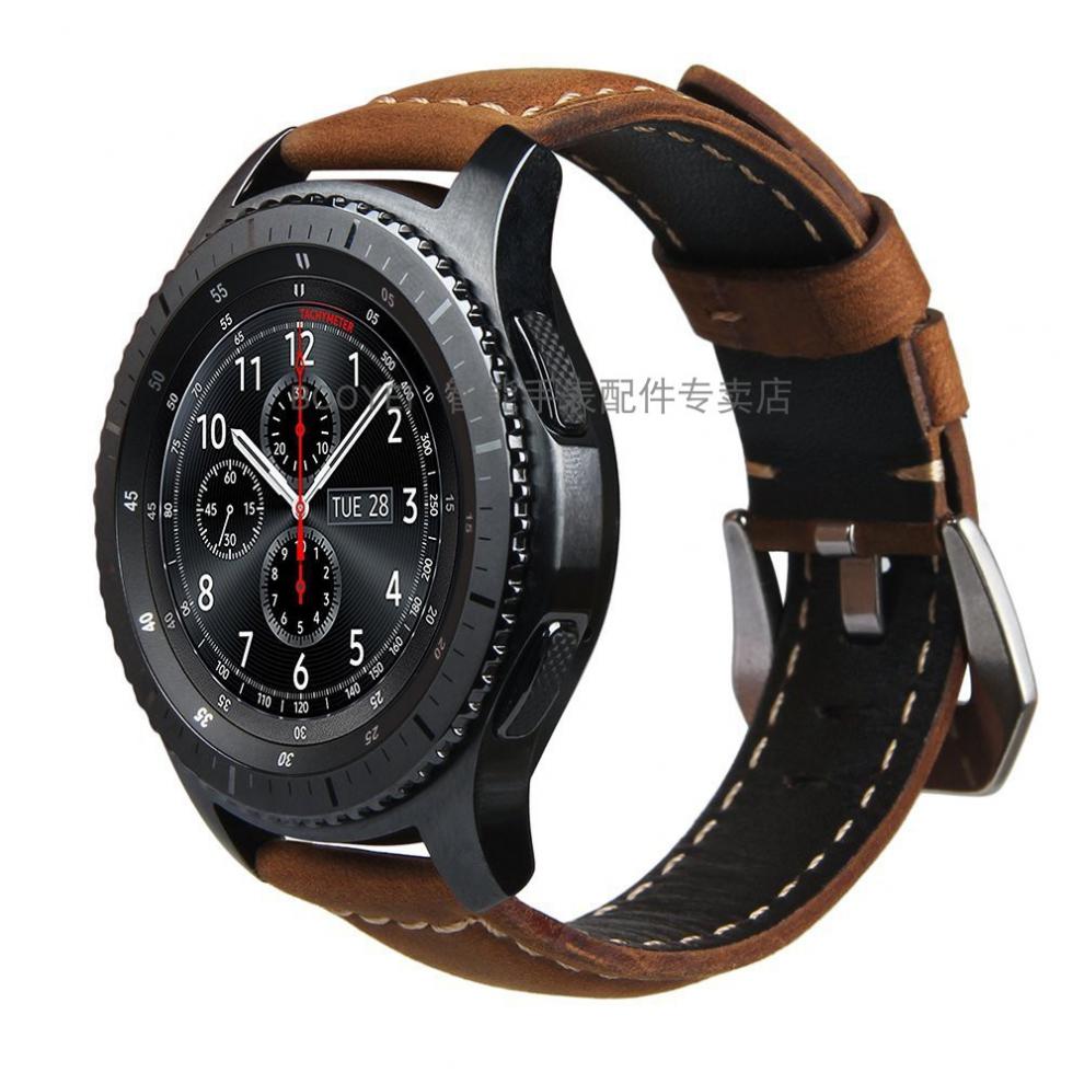 承格巨 三星galaxy watch46mm sm-r800手表 磨砂真皮表带 皮带galaxy