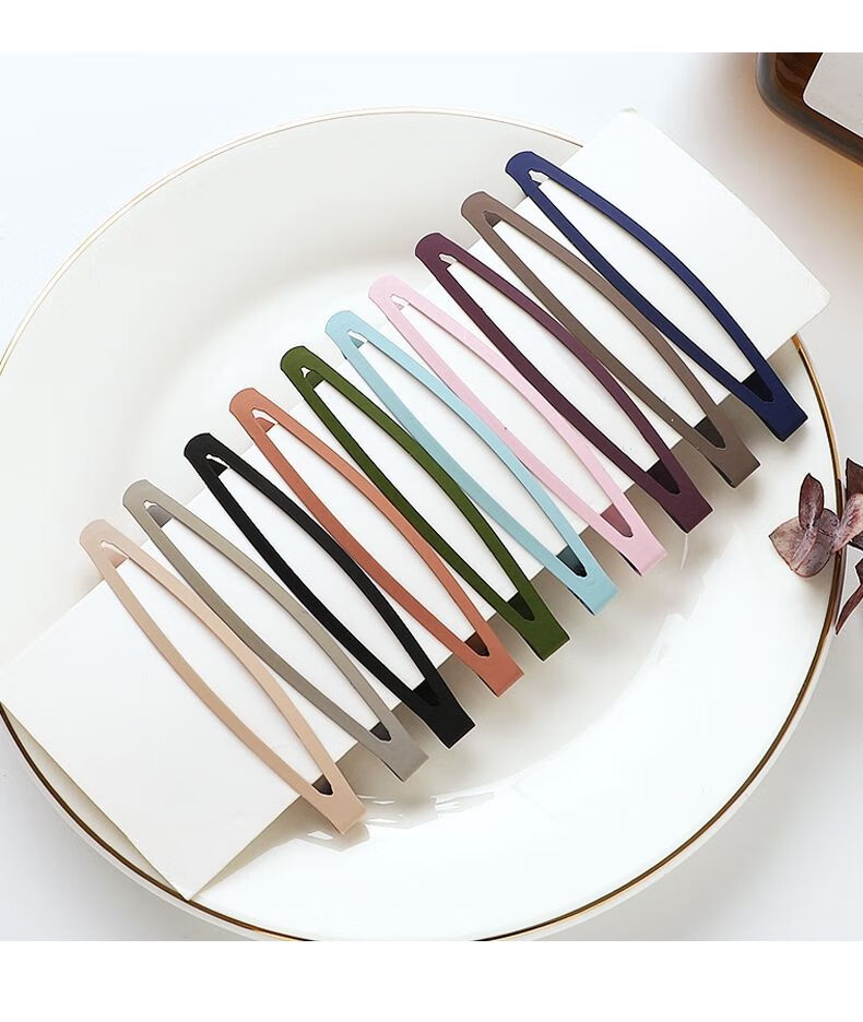 夹顶夹边夹一字刘海夹子头饰发夹后脑勺碎发女头发卡子大号10枚淡彩系