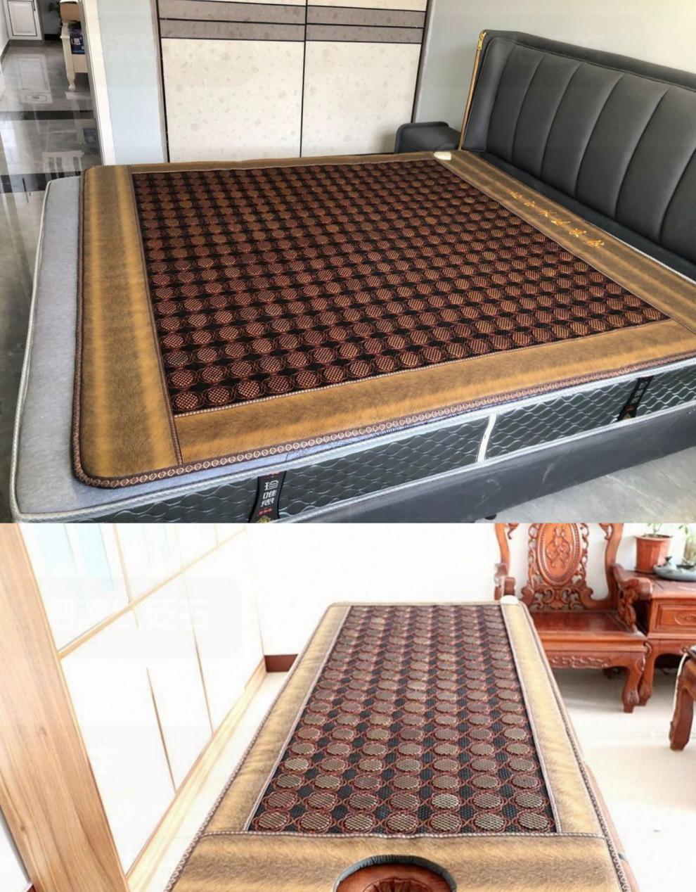 温热理疗床垫 泗水红砭石床垫养生红外加热玉石理疗泗滨麦饭石托玛琳