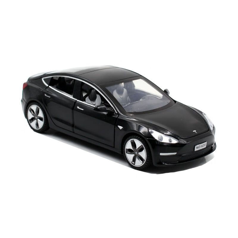 特斯拉车模model3吃鸡特斯拉model3x能源车模型汽车布加迪合金玩具车