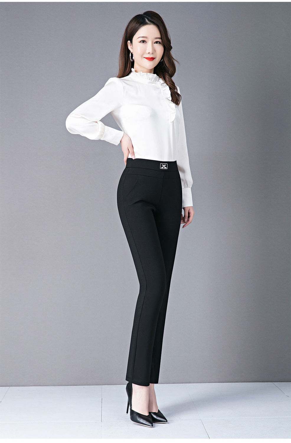 秋季直筒西裤女显瘦专治腿粗新款休闲女裤高腰直筒裤力秋季外穿长裤