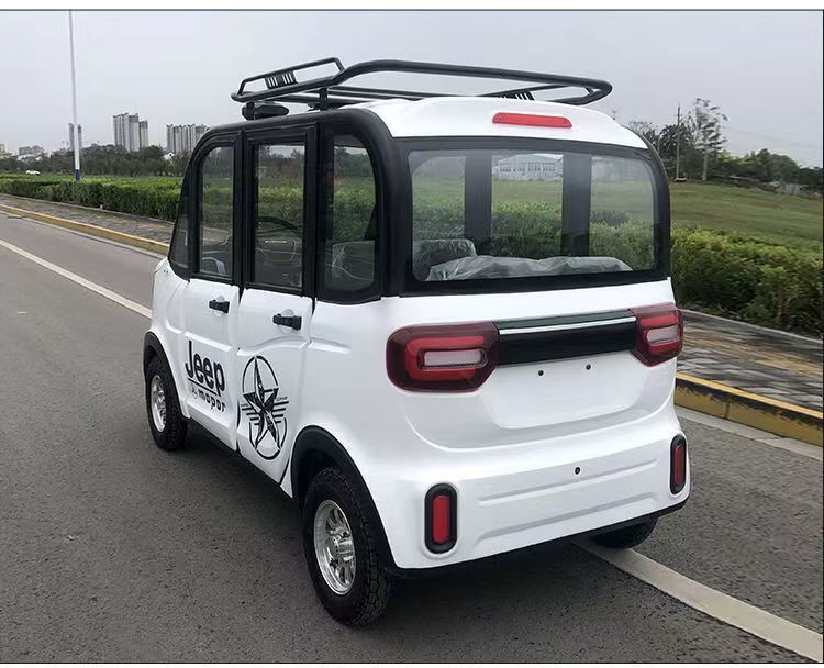 中老年代步电动车老头乐新能源四轮成人家用接送孩子老年全封闭油电