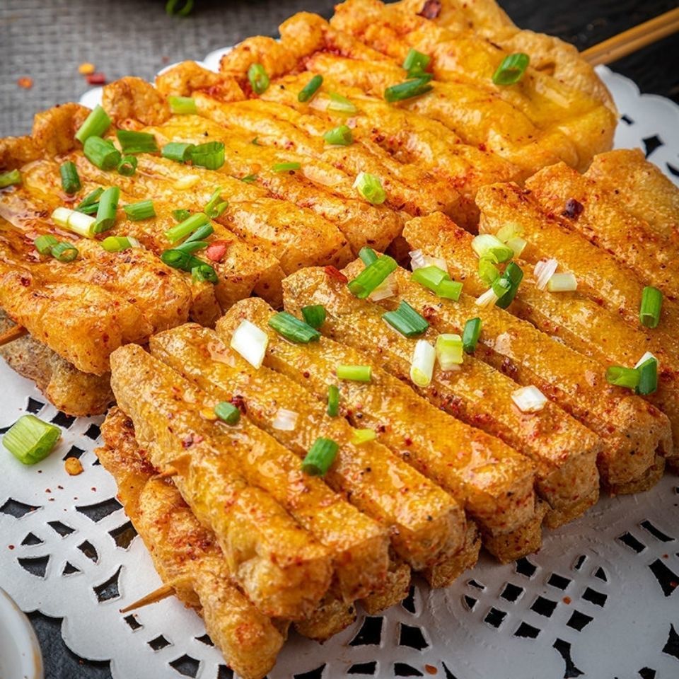 兰花串冷冻豆腐串20串60串烧烤关东煮麻辣烫食材办成品兰花豆腐串1包