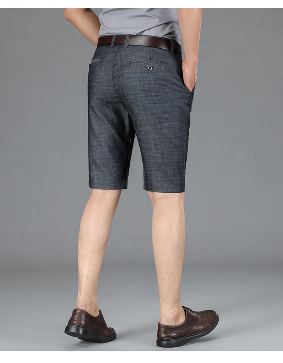 卡帝乐鳄鱼cartelo夏季薄款中年牛仔短裤男士五分裤宽松直筒高腰弹力