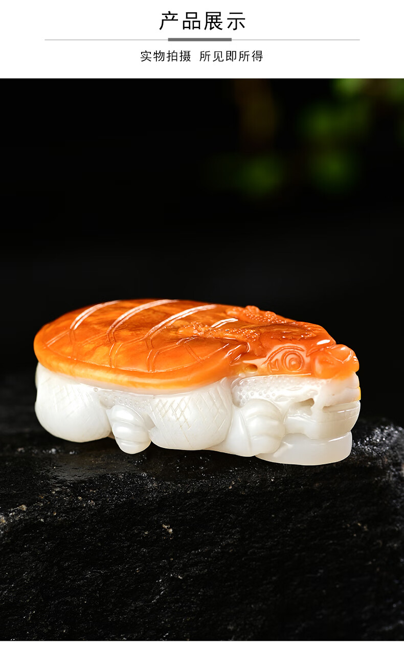 308黄皮巧雕和田玉龙龟把件富贵龙头龟手把件新疆玉石挂件男
