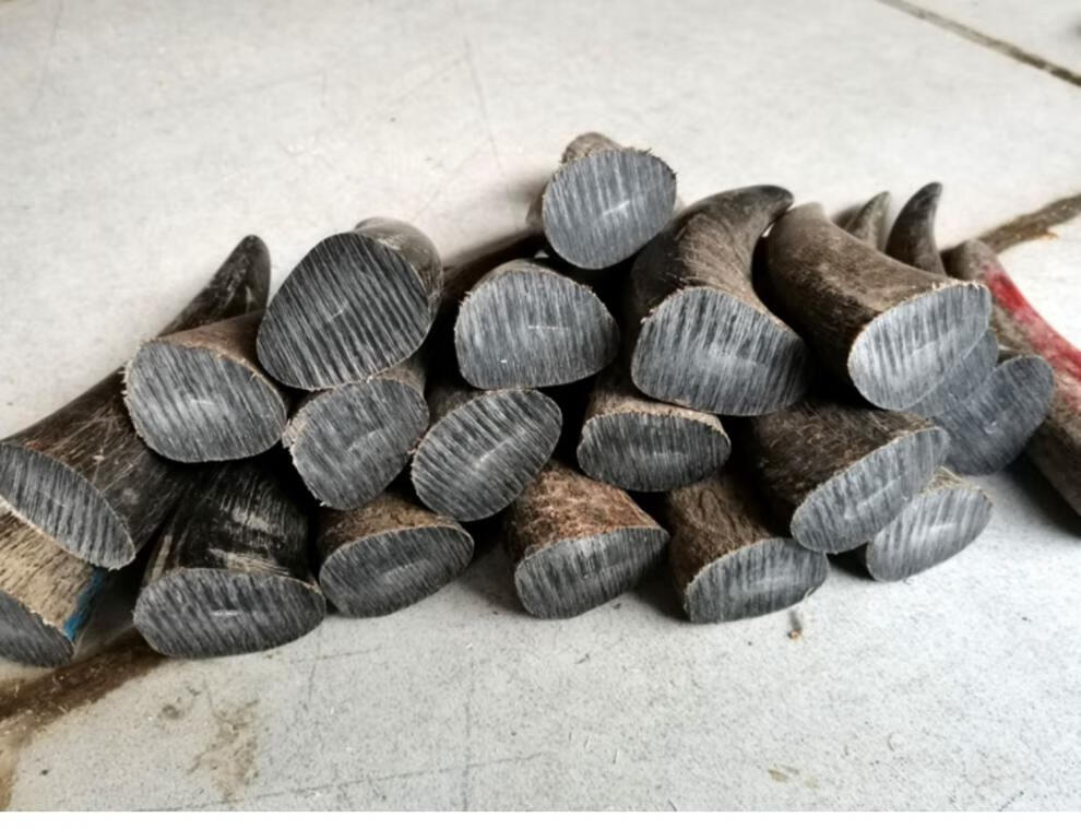 庄梦蝶 黑水牛角尖全实心原料diy手工艺品雕刻印章刀柄手串珠材料 6