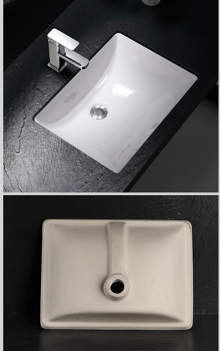 科勒台下盆圆方形陶瓷洗手盆嵌入式洗脸盆大号尺寸卫生间面盆台盆煜恣