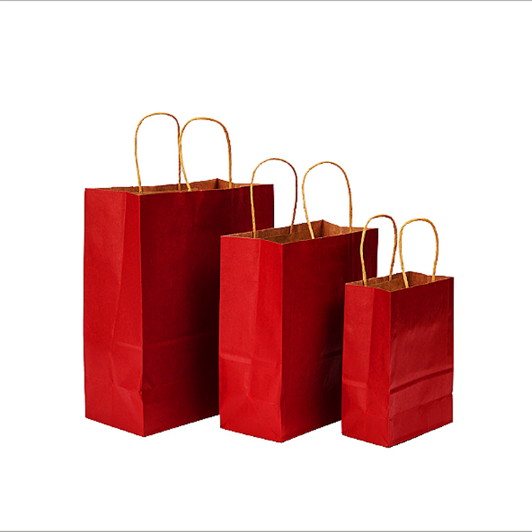 包装袋牛皮纸袋外卖手提袋小礼品袋子纸质定制印大号红色纸袋小竖长15
