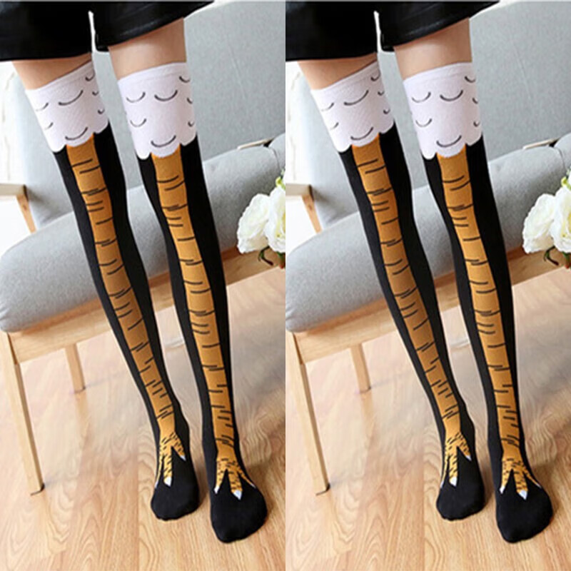 抖音同款鸡爪袜夜间教习室鸡爪袜健身女搞怪鸡脚袜子鸵鸟袜子男鸡腿袜