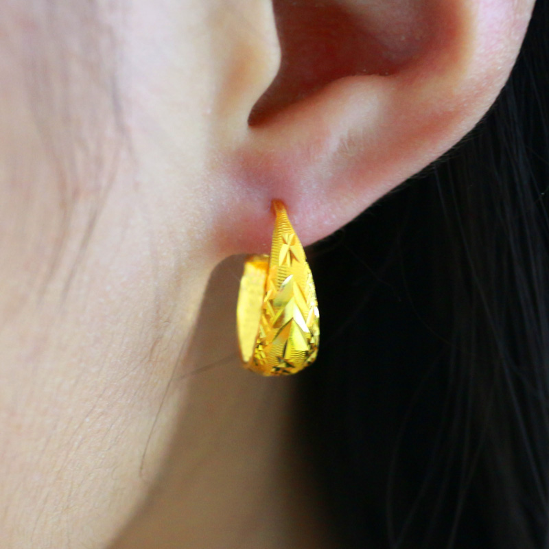 老凤凰黄金耳环9999足金女款耳圈大小耳包足金饰品真金首饰送妈妈奶奶