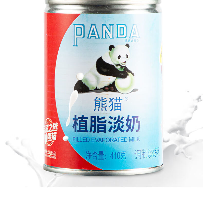 三花植脂淡奶410g24罐箱熊猫整箱植脂甜炼乳奶奶茶店甜品专用三花植脂
