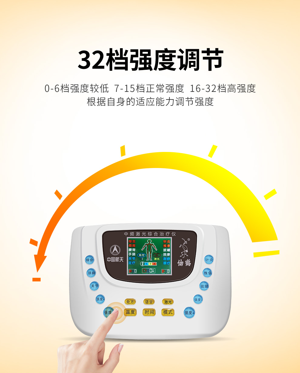 仙鹤理疗仪家用颈椎肩周腰肌劳损多功能中频治疗仪电疗针灸经络脉冲