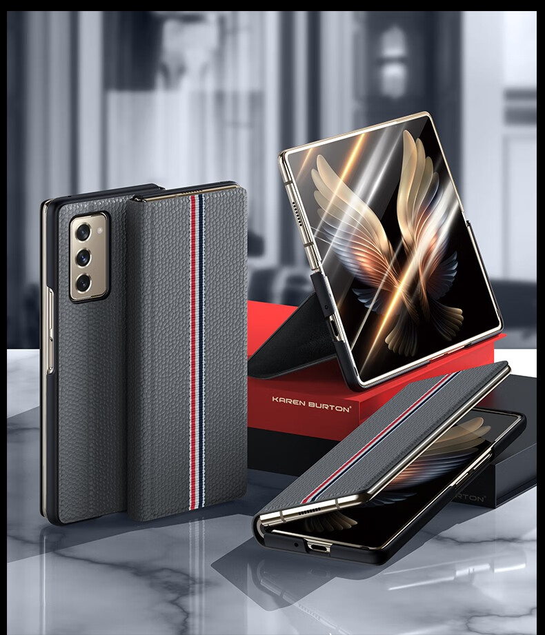 精选好货瑞壳三星w21手机壳真皮全包翻盖皮套zfold2商务保护套f9160