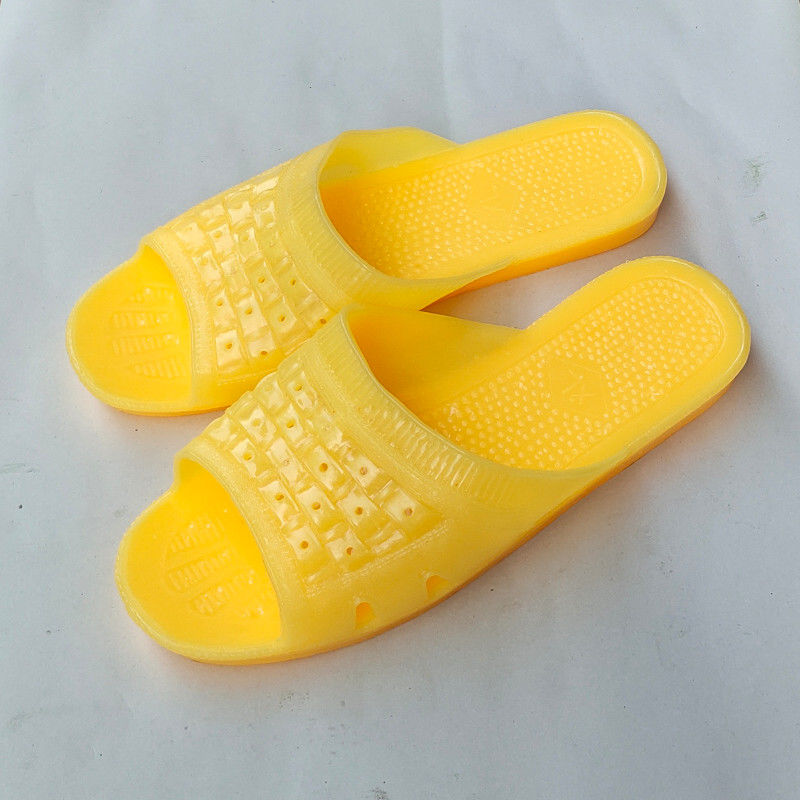 牛筋黄生胶拖鞋男浴室洗澡男凉鞋夏季塑料耐磨软底居家防滑黄色生胶