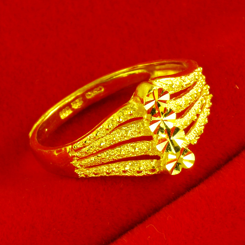 老凤凰黄金戒指9999足金女士男士真金饰品素面结婚首饰年轻人送妈妈女
