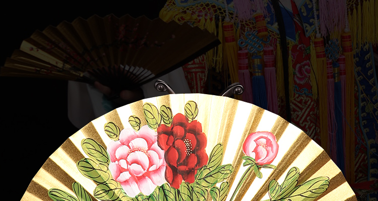 【闪电发货】戏曲专用扇子 正龙戏装 京剧戏剧贵妃醉酒牡丹折扇儿童7