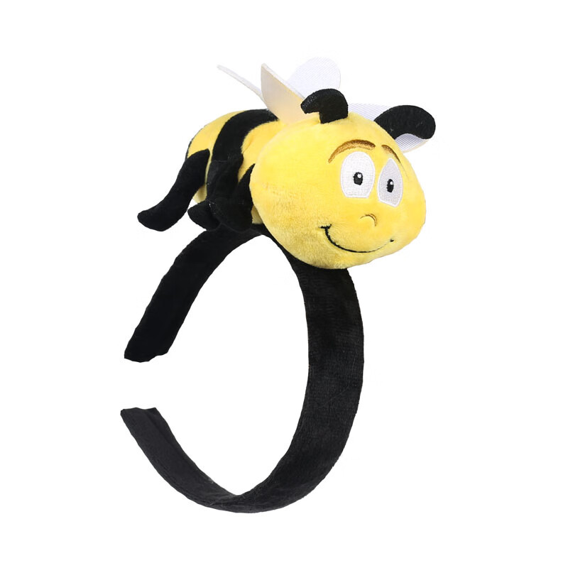 发箍女可爱卡通超萌发箍毛绒公仔昆虫头饰洗脸发卡动物头饰横趴小蜜蜂
