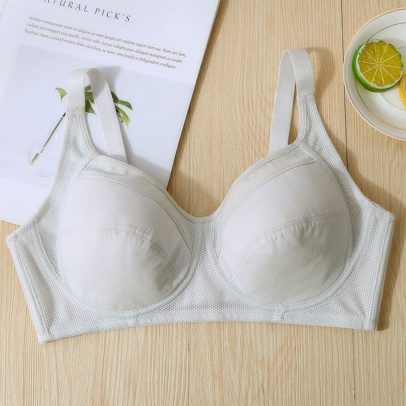 内衣女学生大学少女文胸高中生棉c杯大码内衣大胸显小无钢圈薄款胖mm