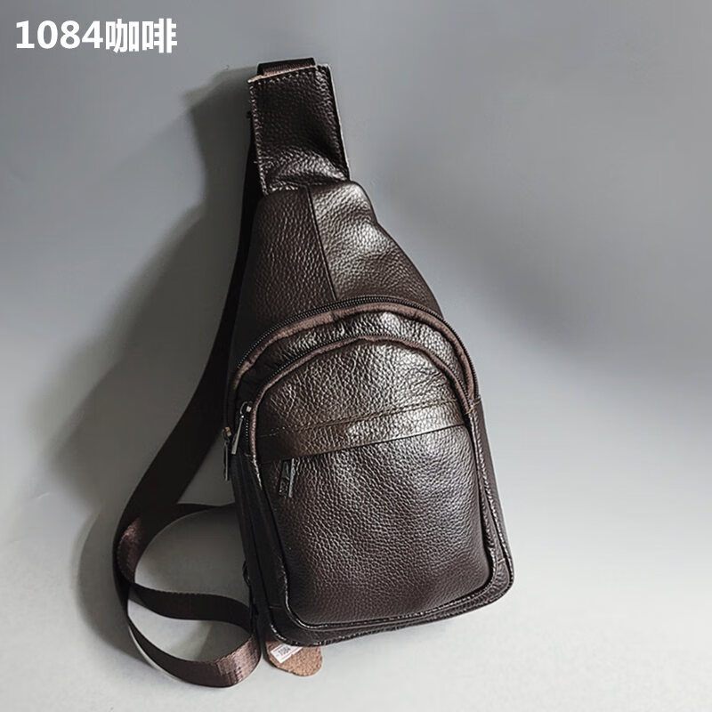 卡帝乐鳄鱼官方品牌 清货处理头层牛皮男士胸包真皮斜挎包男女可用潮