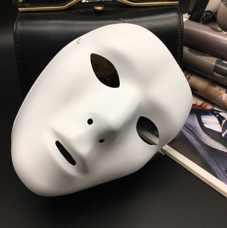 面具白模 假面舞团面具白脸舞蹈抖音纯白色嘻哈街舞空白全脸男 白色男