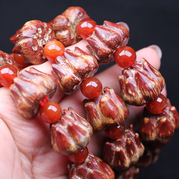 天i然滴血莲花菩提手串 滴血莲花菩提子手链 滴血莲花文玩 滴血莲花