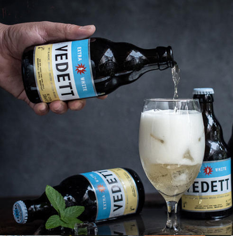 比利时vedett白熊接骨木精酿啤酒原味白啤24瓶整箱广东24瓶白熊玫瑰