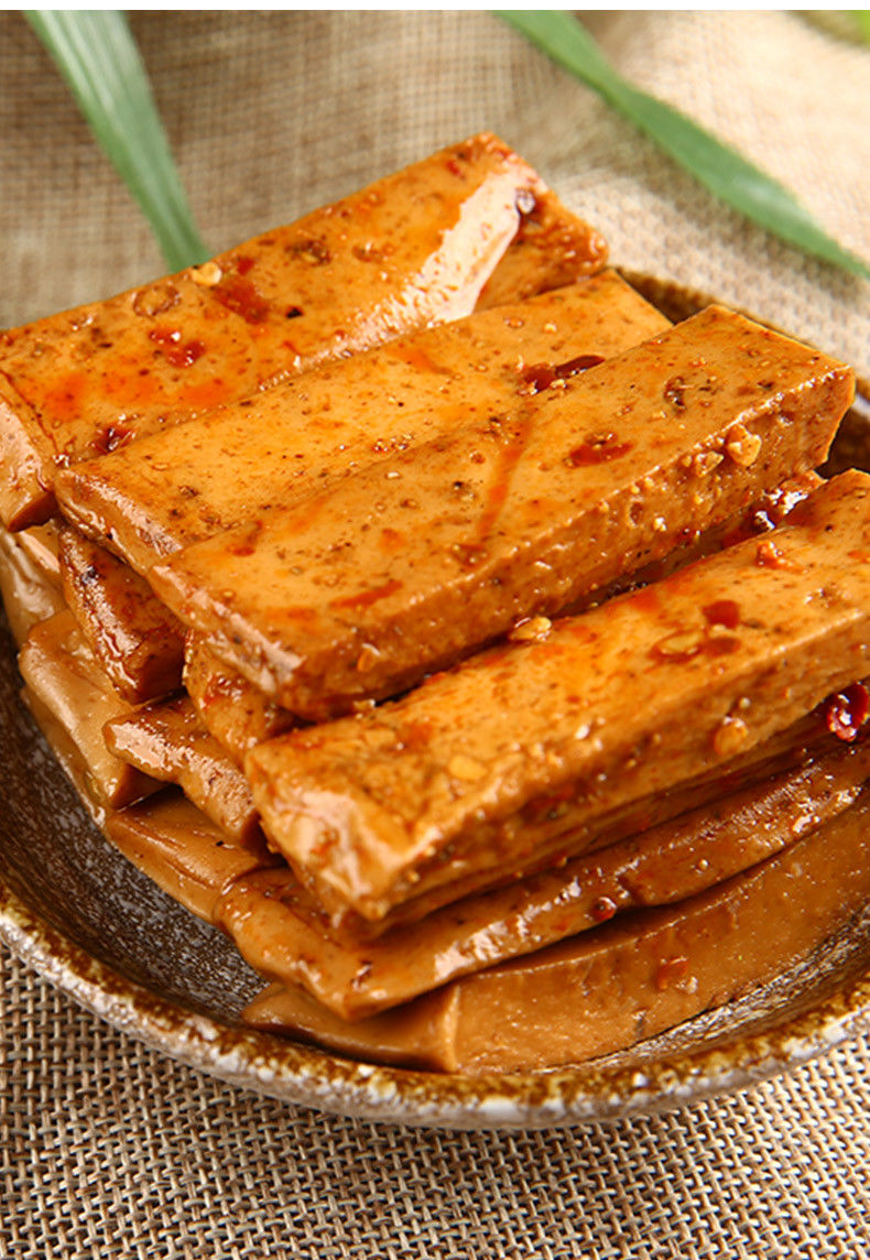 重庆千叶豆腐干辣条小零食小吃批发麻辣豆干休闲零食小包装2斤麻辣1