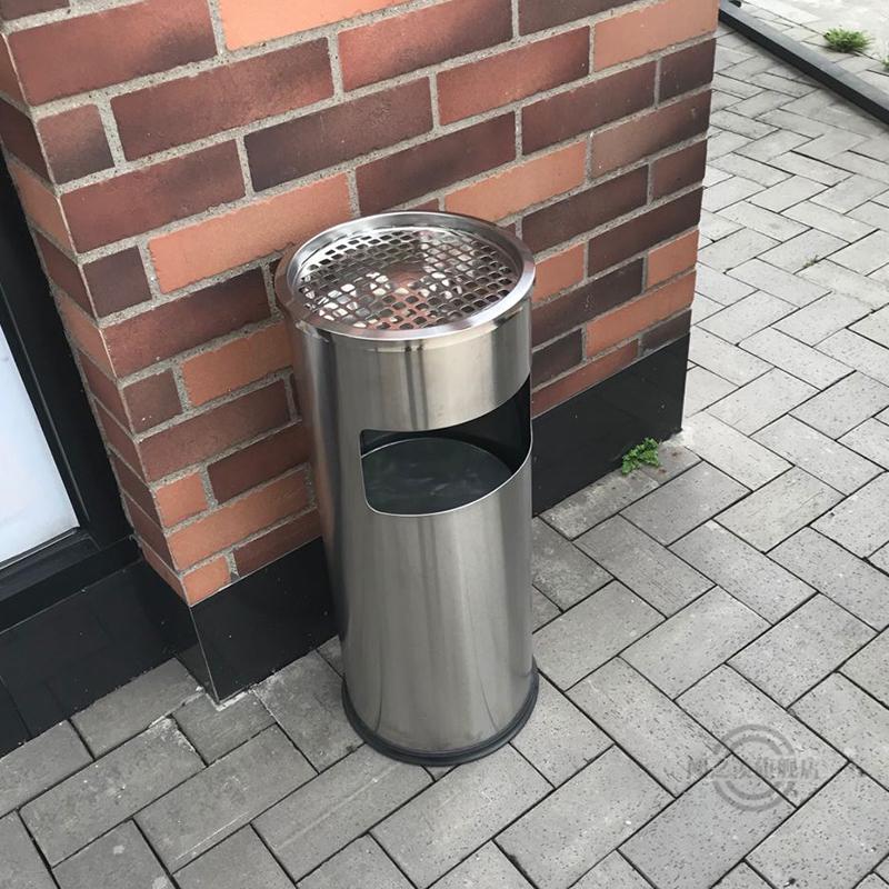 酒店大堂不锈钢立式烟蒂柱吸烟区室内带烟灰缸灭烟盅户外垃圾桶129d