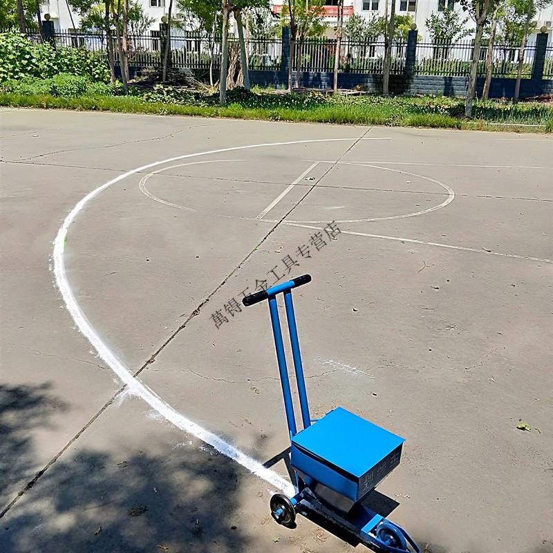 工地施工撒灰器石灰白灰划线车道路警示线学校操场田径场地画线车国标