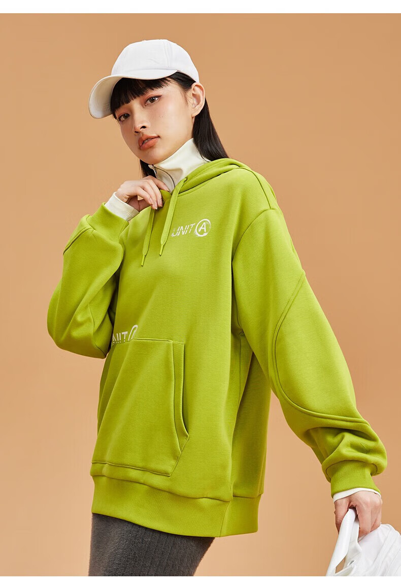 安踏(anta)厚绒连帽卫衣丨加绒保暖上衣舞蹈系列2022冬季新款针织打底