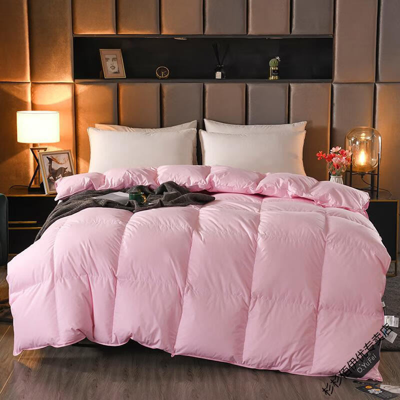 杉杉羽绒被子冬季加厚保暖轻奢纯色白鹅绒羽绒被子单人双人学生宿舍