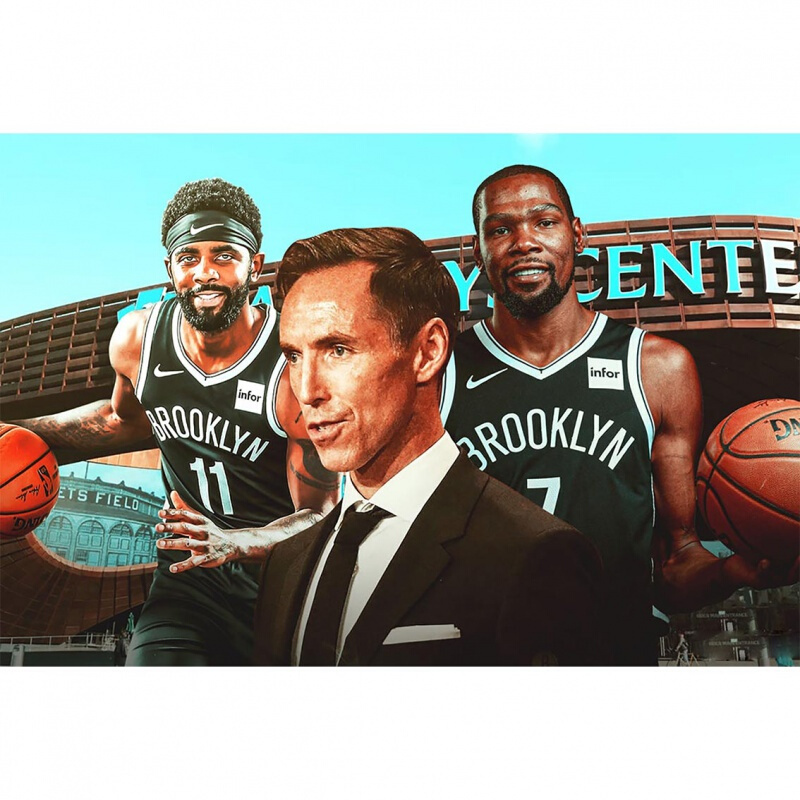 雀北(quebei) 杜兰特海报篮网篮网哈登欧文杜兰特nba篮球贴纸宿舍贴画