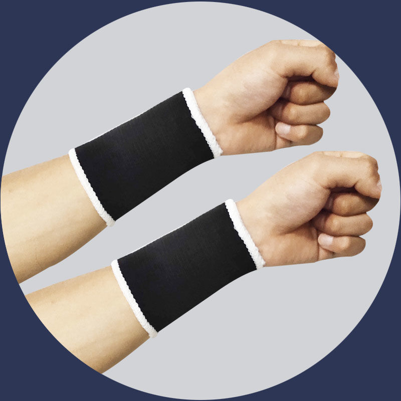 男女运动健身篮球手掌膝盖脚踝手腕关节护具黑色均码护踝护膝各一双