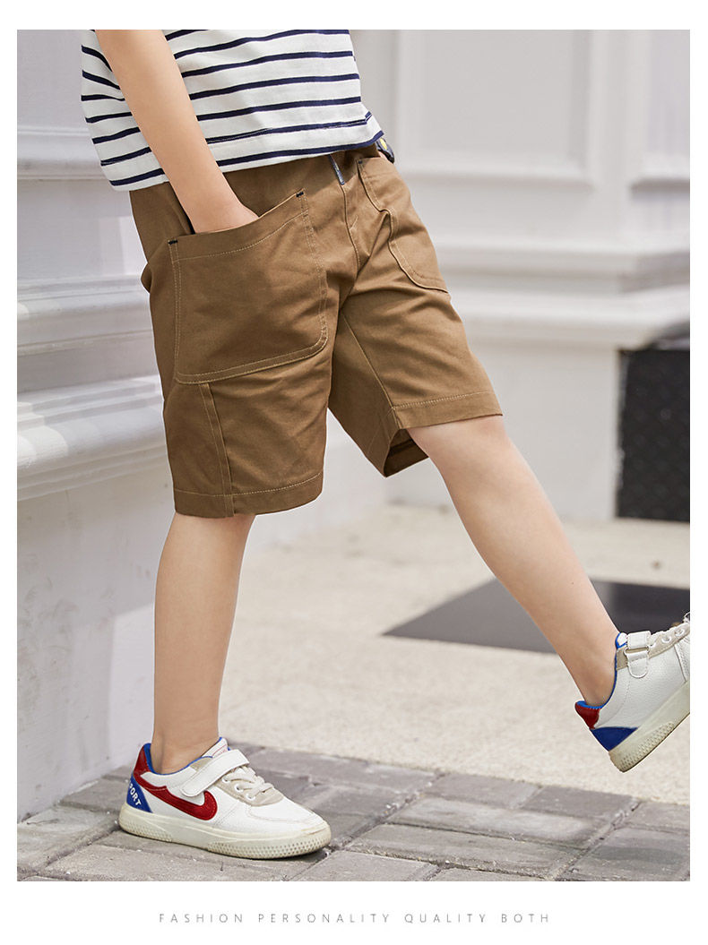 儿童短裤男童夏季纯棉五分裤宽松薄款外穿2022年新款中大男孩帅气k200