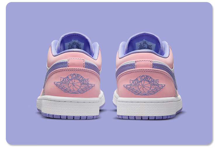 【官方自营旗舰店】air jordan aj 1 low 粉白紫 紫罗兰 低帮休闲鞋