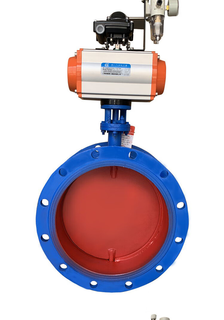 蝶阀法兰d641w-6cp气动风阀高温热风烟气rco除尘废气阀dn at型 碳钢体