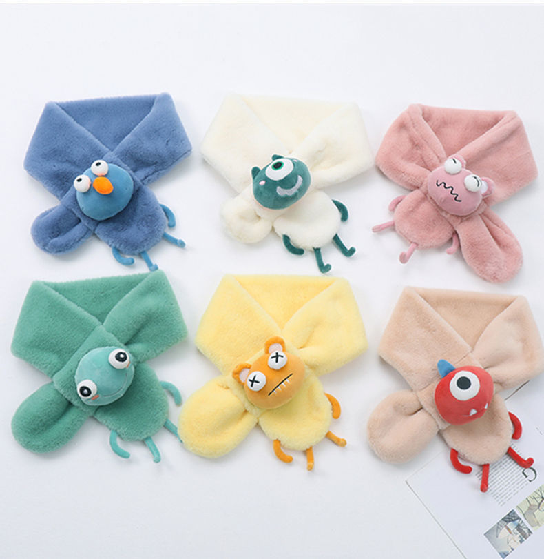 卡傲臻冬天耳罩儿童保暖毛绒耳套创意卡通怪兽可爱男女童防冻耳暖耳捂